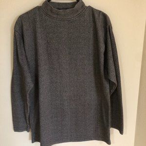 Men's Haggar Ribbed Mock Turtleneck Gray Shirt